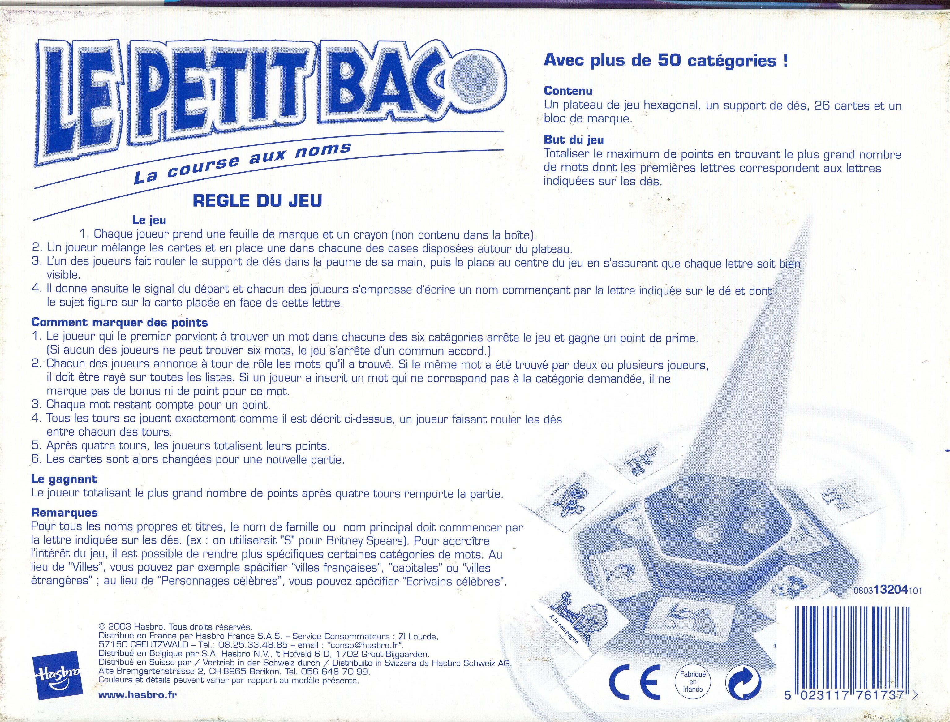 Le petit bac - Règles du jeu